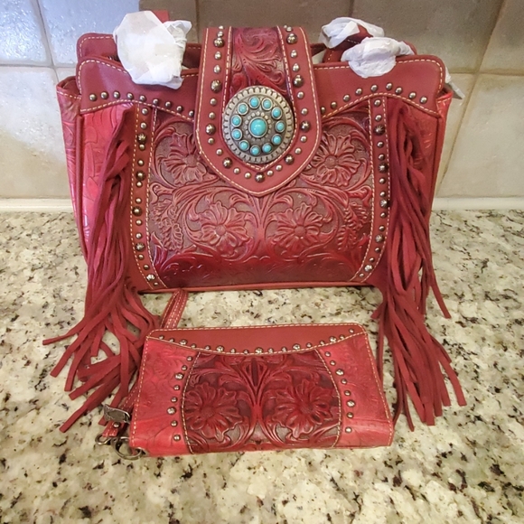 Montana West Handbags - Montana West Conceal Carry Satchel w/Wallet